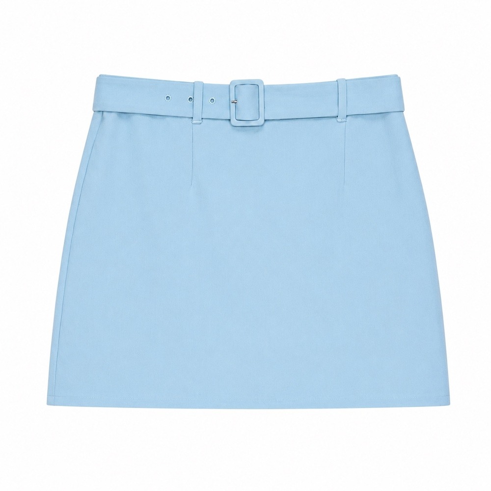 Abercrombie & Fitch Light Blue Skort Side Zip Mini Skirt Shorts Medium - Picture 1 of 11